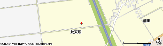 山形県酒田市牧曽根（梵天塚）周辺の地図