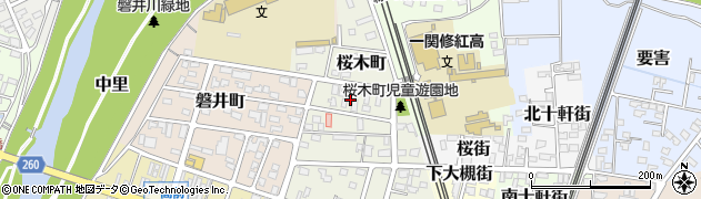 岩手県一関市桜木町7周辺の地図