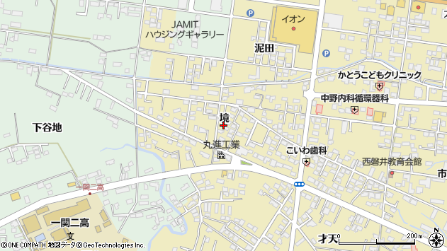 〒021-0054 岩手県一関市山目境の地図
