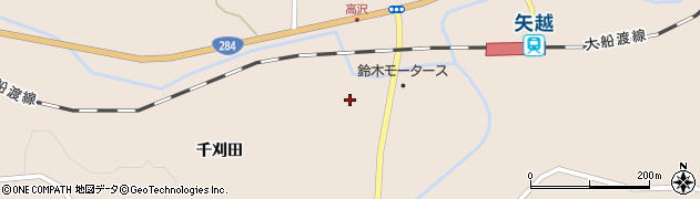 岩手県一関市室根町矢越千刈田47周辺の地図
