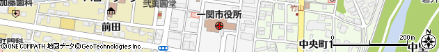 岩手県一関市周辺の地図