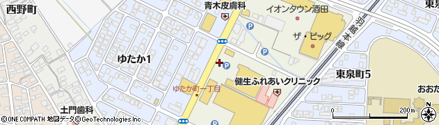 山形県酒田市酒井新田（井皿下）周辺の地図