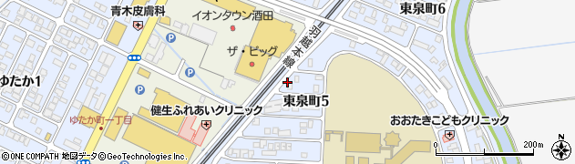 山形県酒田市酒井新田（下十六割）周辺の地図