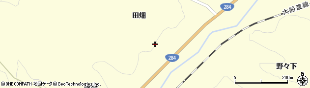 岩手県一関市千厩町清田田畑73周辺の地図