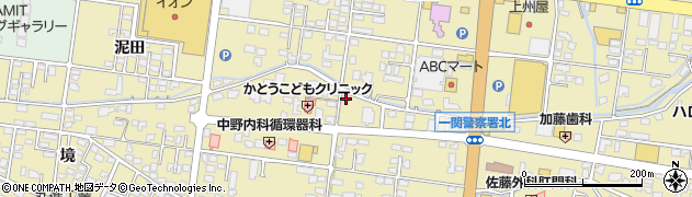 岩手県一関市山目中野3周辺の地図