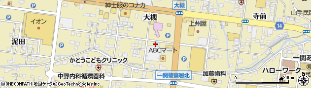 養老乃瀧 一関バイパス店周辺の地図