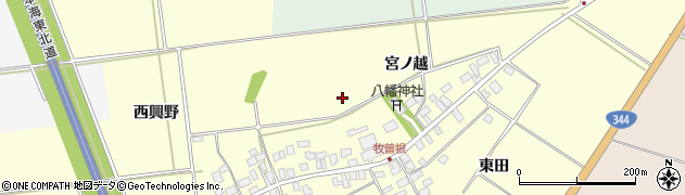 山形県酒田市牧曽根宮ノ越周辺の地図