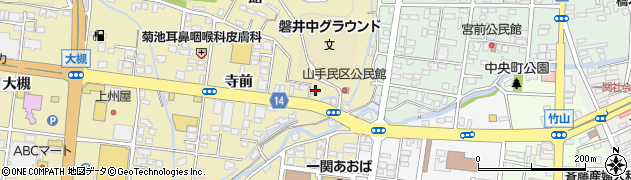 岩手県一関市山目寺前27周辺の地図