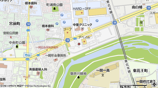 〒021-0008 岩手県一関市石畑の地図