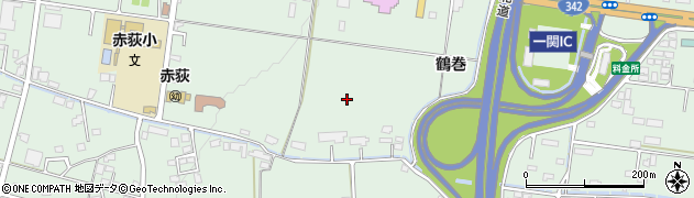岩手県一関市赤荻（鶴巻）周辺の地図