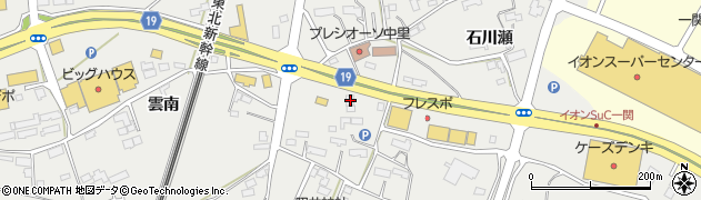 岩手県一関市中里在家32周辺の地図