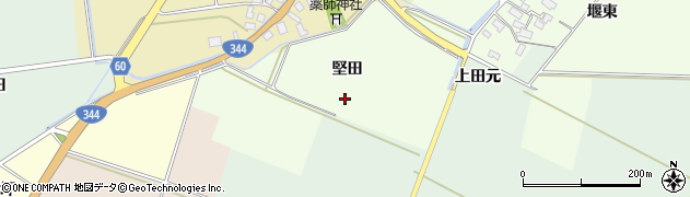 山形県酒田市上興野（堅田）周辺の地図