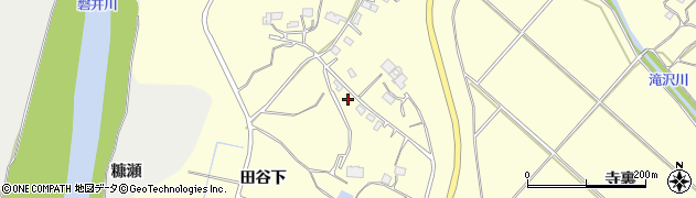 岩手県一関市狐禅寺田谷下91周辺の地図