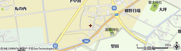 山形県酒田市上野曽根下中割22周辺の地図