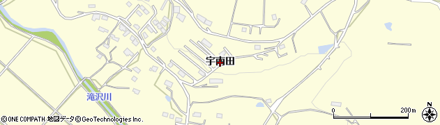 岩手県一関市狐禅寺（宇南田）周辺の地図