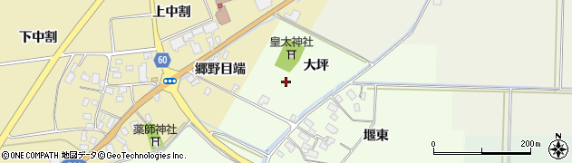 山形県酒田市上興野大坪周辺の地図