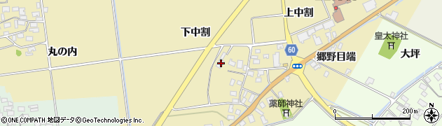 山形県酒田市上野曽根下中割12周辺の地図