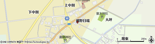 山形県酒田市上野曽根郷野目端19周辺の地図