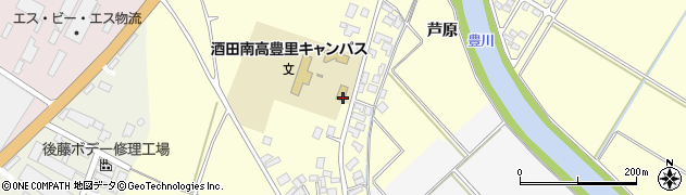 酒田南高等学校　野球部・寄宿舎周辺の地図