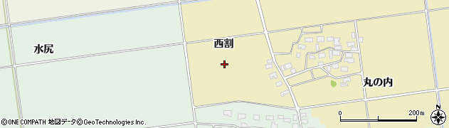 山形県酒田市上野曽根（西割）周辺の地図