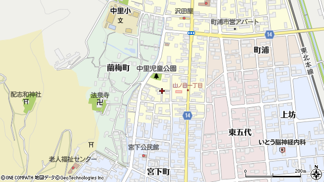 〒021-0011 岩手県一関市山目町の地図