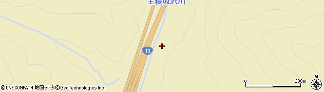 主寝坂沢川周辺の地図