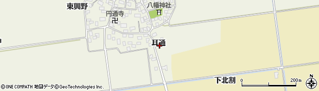 山形県酒田市吉田（耳通）周辺の地図
