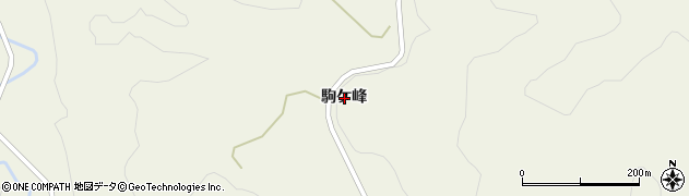 岩手県一関市舞川駒ケ峰周辺の地図