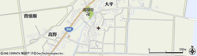 山形県酒田市安田大平周辺の地図