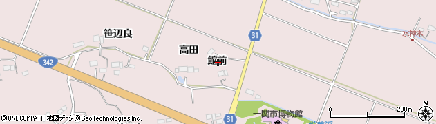 岩手県一関市厳美町館前周辺の地図