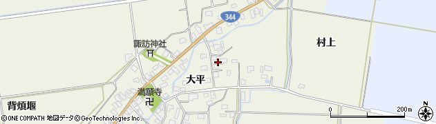 山形県酒田市安田大平無周辺の地図