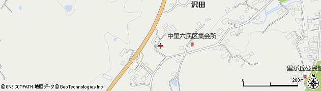 岩手県一関市中里沢田208周辺の地図