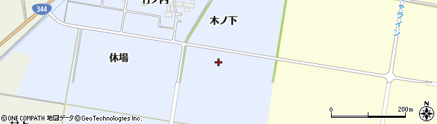 山形県酒田市上安田（木ノ下）周辺の地図