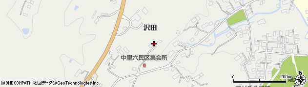 岩手県一関市中里沢田186周辺の地図