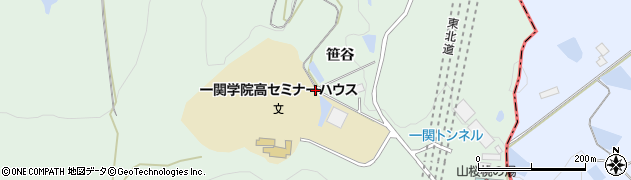 一関学院屋内運動場周辺の地図