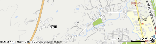 岩手県一関市中里沢田152周辺の地図
