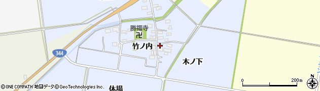 山形県酒田市上安田竹ノ内14周辺の地図