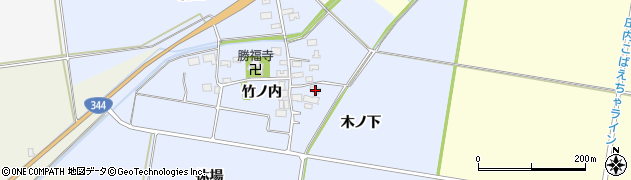 山形県酒田市上安田竹ノ内6周辺の地図