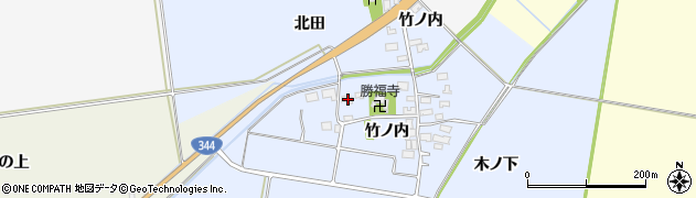 山形県酒田市上安田竹ノ内38周辺の地図