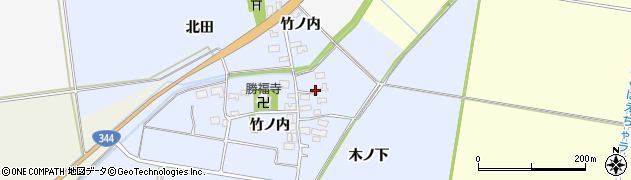 山形県酒田市上安田竹ノ内1周辺の地図