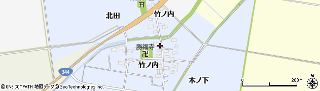 山形県酒田市上安田竹ノ内20周辺の地図