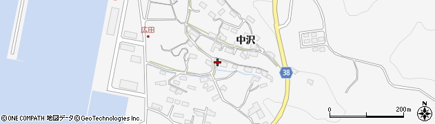 岩手県陸前高田市広田町中沢168周辺の地図