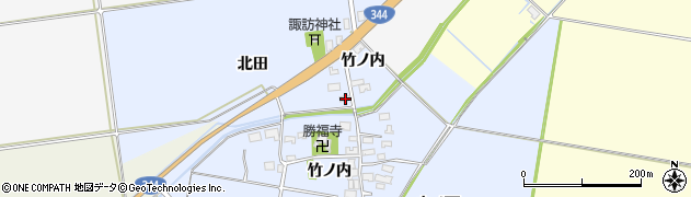 山形県酒田市上安田北田12周辺の地図