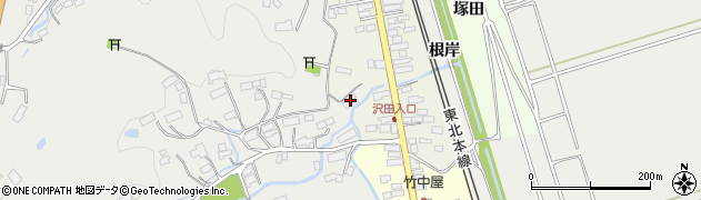 岩手県一関市中里沢田350周辺の地図