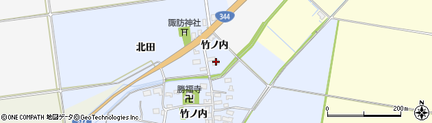 山形県酒田市上安田北田8周辺の地図
