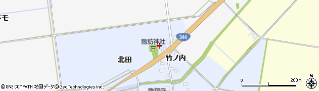 山形県酒田市上安田北田49周辺の地図