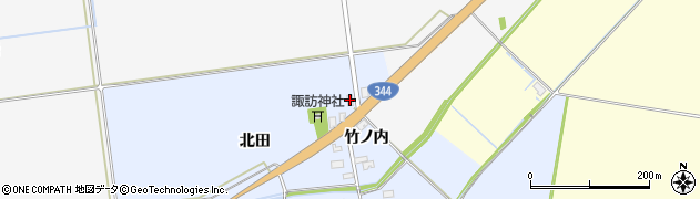 山形県酒田市上安田北田19周辺の地図