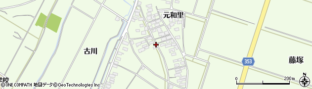 山形県酒田市藤塚（元和里）周辺の地図