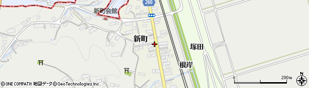 岩手県一関市新町周辺の地図