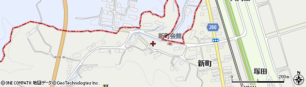 岩手県一関市中里沢田360周辺の地図